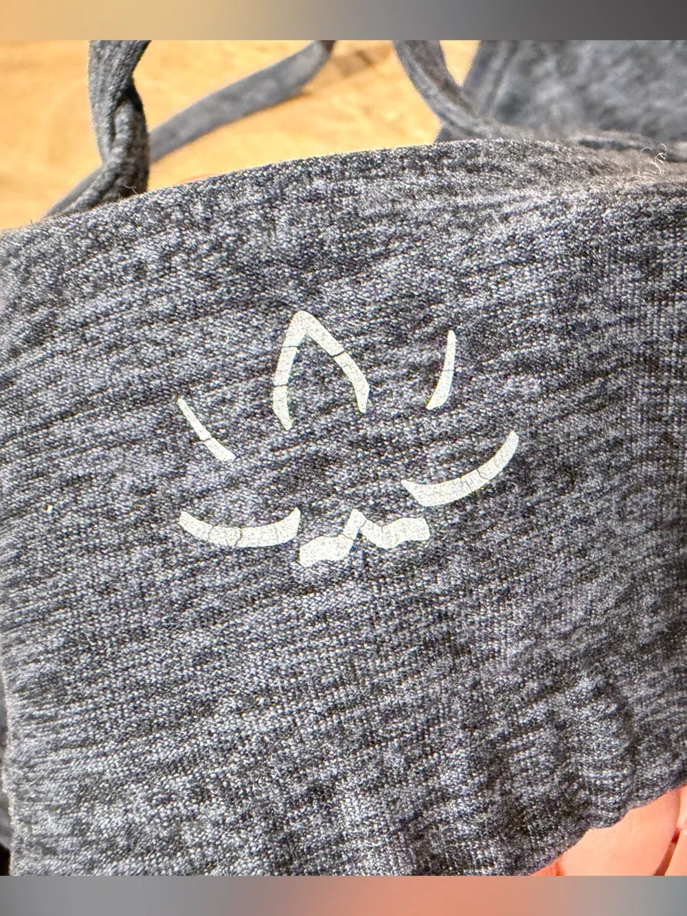 BEYOND YOGA Spacedye Enlighten Racerback Gray Sports Bra Black Charcoal Size S